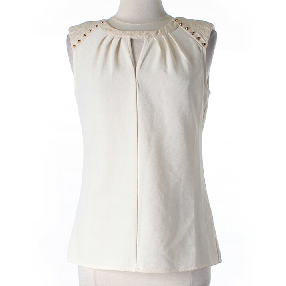Sleeveless Keyhole Top with Studs